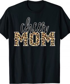 Cheer Mom Leopard Print Womens Proud Cheerleader Mother Shirt TShirt