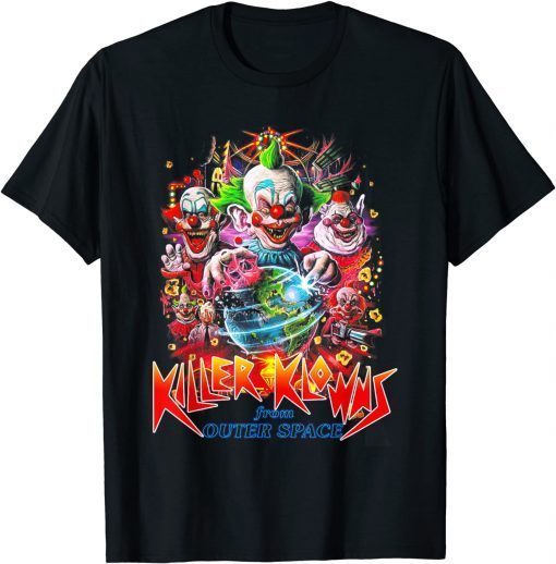 Classic Scary Killer klowns from outer space alien Clown Halloween T-Shirt