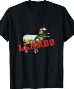 T-Shirt Llambo ,Funny Military Llama, Commando Tee, Hilarious Gift