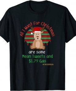 Mean Tweets Christmas Conservative Anti Biden Gift T-Shirt