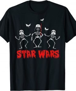 Star Wars Halloween Darth Vader & Stormtroopers Skeletons Unisex Tee Shirt
