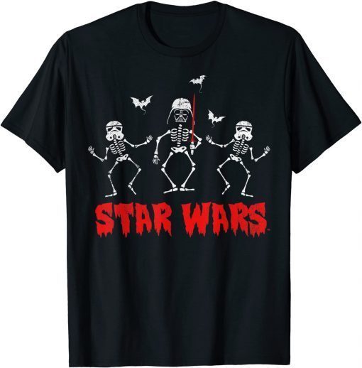 Star Wars Halloween Darth Vader & Stormtroopers Skeletons Unisex Tee Shirt