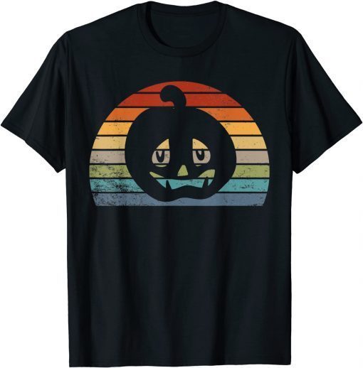 Official Vintage Pumpkin Halloween Retro Style 70' 80' 90' Distressed T-Shirt