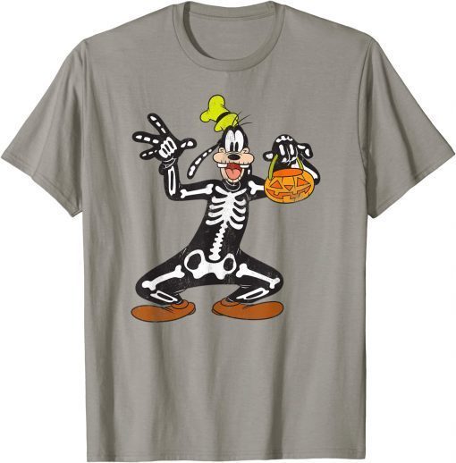Classic Disney Goofy Skeleton Halloween T-Shirt