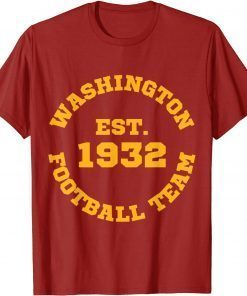 Official Vintage Washington DC Football Gift Sports Team 1932 Novelty T-Shirt