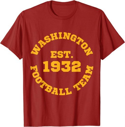 Official Vintage Washington DC Football Gift Sports Team 1932 Novelty T-Shirt