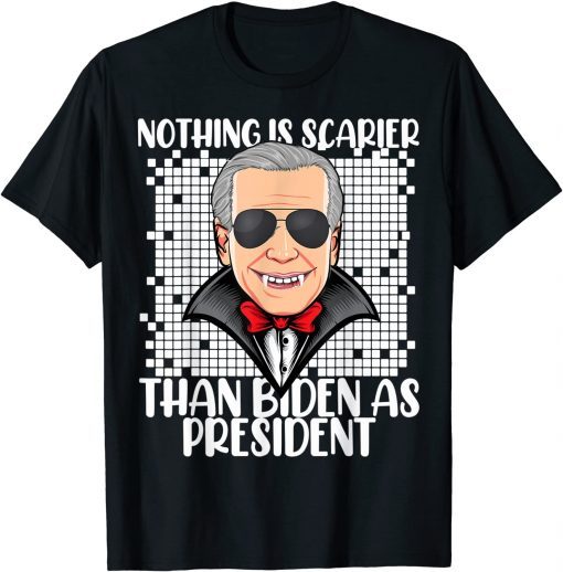 Funny Spooky Halloween Scary Biden Vampire As President T-Shirt