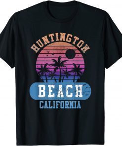 Official HUNTINGTON BEACH CALIFORNIA Retro Sunset Summer Aesthetic T-Shirt
