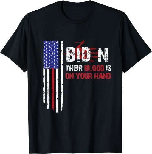 Blood On His Hands Biden Bring Trump Back Trending Novelty T-Shirt