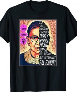 T-Shirt Pro Choice My Body My Choice Feminist Ruth Bader Ginsburg