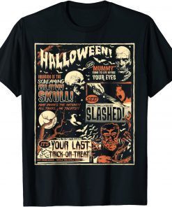 2021 Vintage Horror Movie Shirts Poster Terror Old Time Halloween T-Shirt