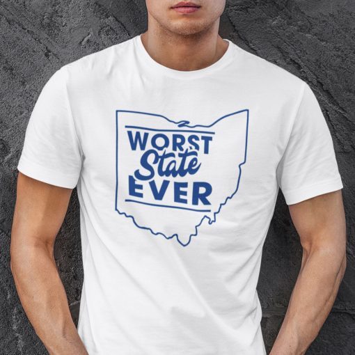 T-Shirt Ohio Map Worst State Ever