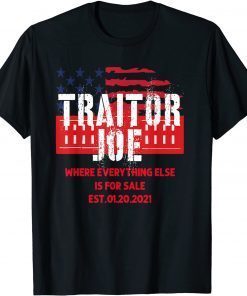 Traitor Joe's Funny Sleepy Joe Anti Biden Gift Tee Shirt