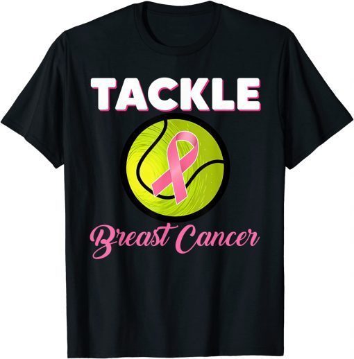 2021 Tennis Players Pink Ribbon Breast Cancer Awareness Sport T-Shirt