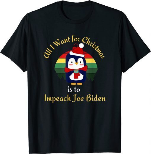 Classic Impeach Joe Biden Christmas Anti Biden T-Shirt