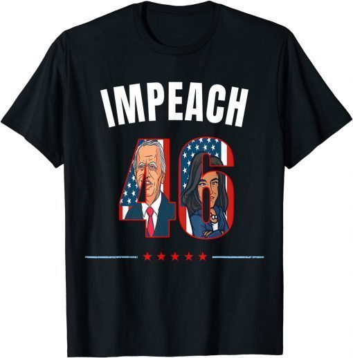 T-Shirt Impeach 46 Anti Joe Biden Harris Republican Conservative