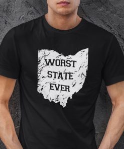 Ohio State Map Worst State Ever Gift TShirt