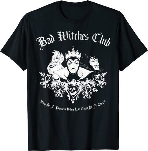 Funny Disney Villains Bad Witches Club Group Shot Graphic T-Shirt T-Shirt