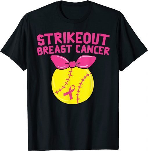 Classic Strike Out Breast Cancer Awareness Softball Fighters T-Shirt