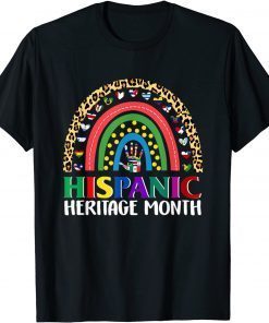 Official National Hispanic Heritage month Rainbow All Countries Flags T-Shirt