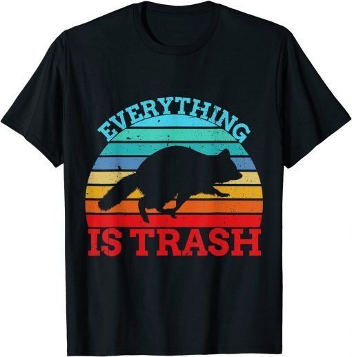 Everything Is Trash Fun Raccoon Camping Hiking Funny T-Shirt