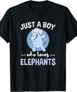 Funny Just A Boy Who Loves Elephants T-Shirt