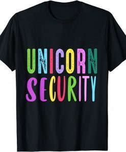 Funny Security Unicorn Halloween Matching Outfit for Adults T-Shirt