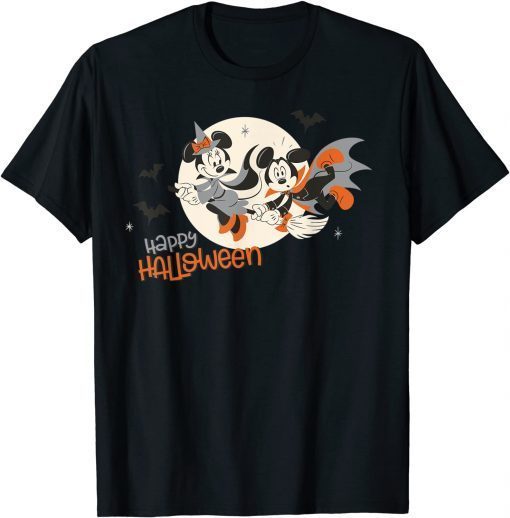 Official Disney Halloween Minnie and Minnie Flying T-Shirt