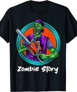 Funny American Zombie Story Halloween Biden Horror T-Shirt