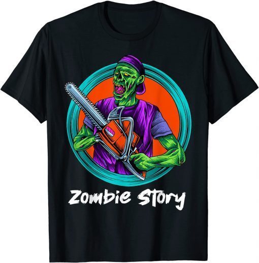 Funny American Zombie Story Halloween Biden Horror T-Shirt