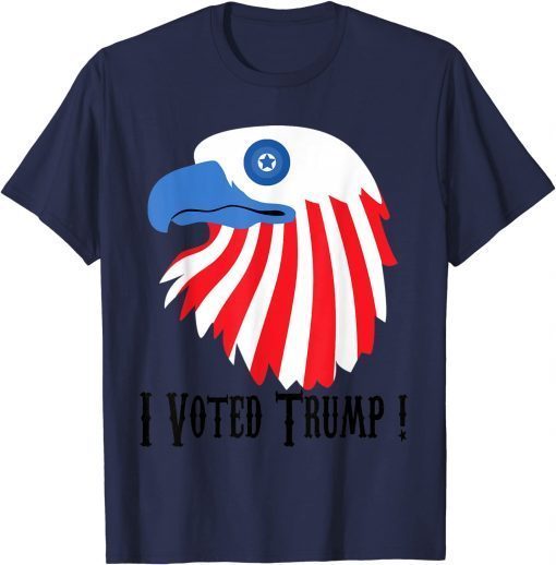 Funny Political Donald Trump 2024 American Flag Short Sleeve Tee T-Shirt