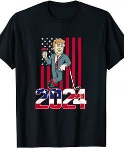 T-Shirt Donald Trump 2024 Election Ice Cream Golf American Flag 2021