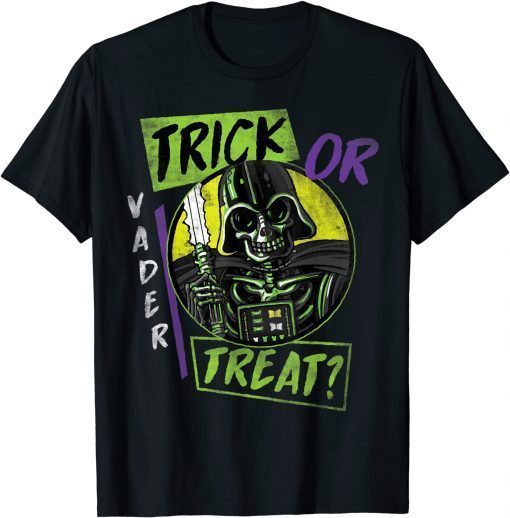 Funny Star Wars Halloween Darth Vader Trick or Treat T-Shirt