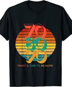 Funny 70s 80s 90s Vintage Costume Retro colorful sunset design T-Shirt