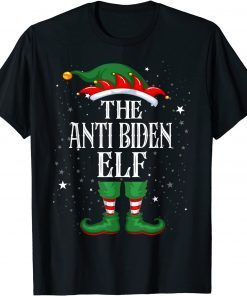 Official Christmas Elf Matching Family Group Funny The Anti Biden Elf T-Shirt
