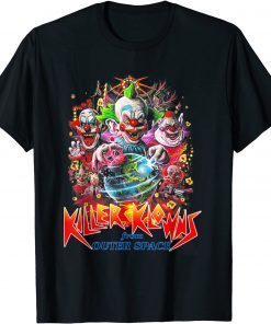 Funny Scary Killer klowns from outer space alien Clown Halloween T-Shirt