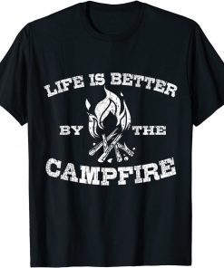 T-Shirt Family Camping Life is Better by the Campfire Funny