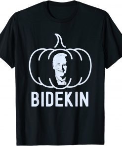 Funny Bidekin Joe Biden Funny Pumpkin Face Halloween T-Shirt