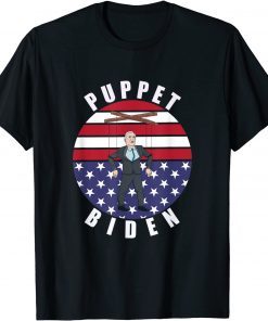 Funny Puppet Biden Funny Democratic Republican Anti Joe Biden T-Shirt