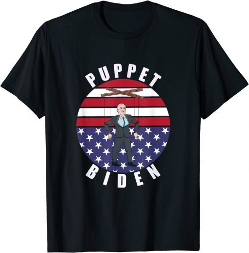 Funny Puppet Biden Funny Democratic Republican Anti Joe Biden T-Shirt