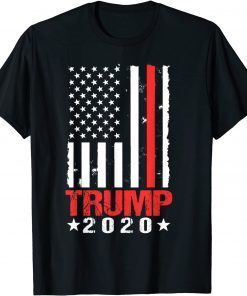 Classic Trump 2020 American Flag US Firefighter Slimline T-Shirt