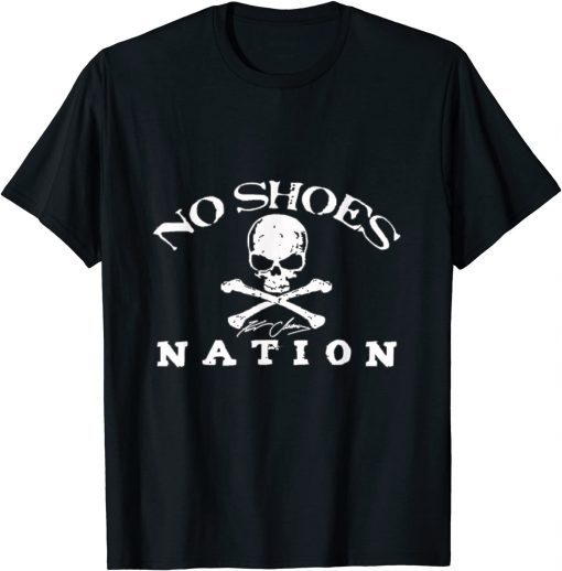 Official No Shoes Nation Pirate Country Shirt T-Shirt