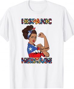 Official Hispanic Heritage Month Shirts Puerto Rico Girls Youth Woman T-Shirt