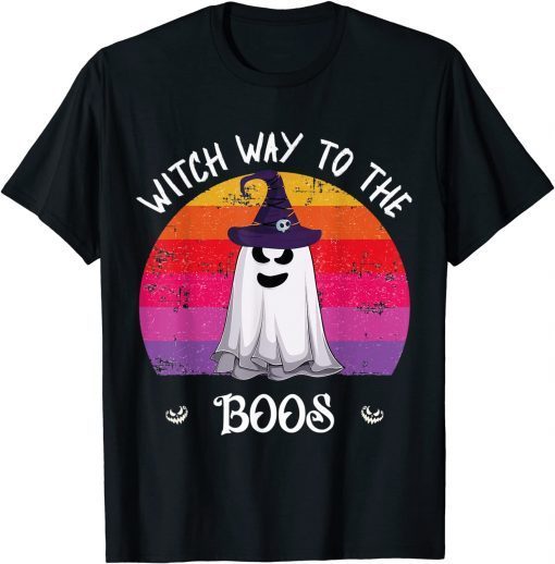 Official Witch Way To The Boos Funny Halloween Costume T-Shirt