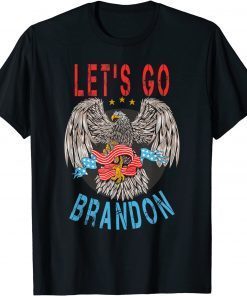 T-Shirt Let's Go Brandon Tee Conservative Anti Liberal US Flag Eagle
