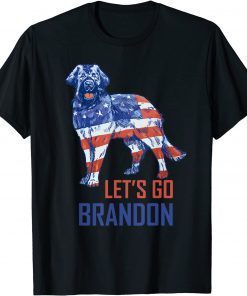 Let's Go Brandon Retro Dog US Flag Funny Conservative Shirts