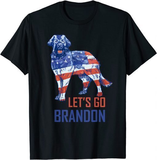 Let's Go Brandon Retro Dog US Flag Funny Conservative Shirts