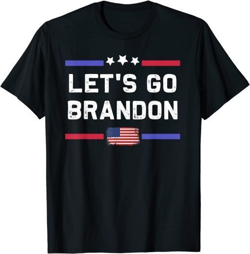 Official Let's Go Brandon Conservative Anti Liberal US Flag T-Shirt