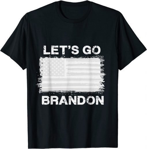 Anti Biden Let's Go Brandon Tee Conservative Anti Liberal US Flag T-ShirtAnti Biden Let's Go Brandon Tee Conservative Anti Liberal US Flag T-Shirt