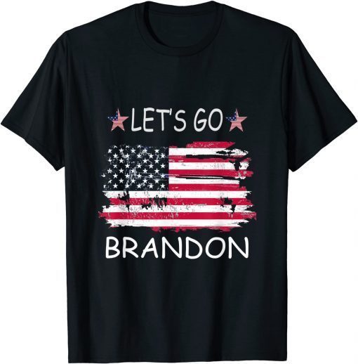 Classic FJB Chant Impeach Joe Biden Let's Go Brandon Tee Conservative Anti Liberal US Flag Biden T-Shirt